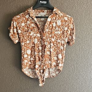 Shyanne Rust Floral Women's Blouse